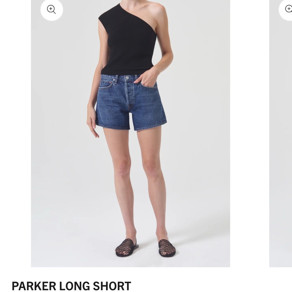 Agolde Parker Long Jean Shorts High-Rise Relaxed Fit